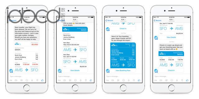 Facebook Messenger 廣告示例_荷蘭皇家航空