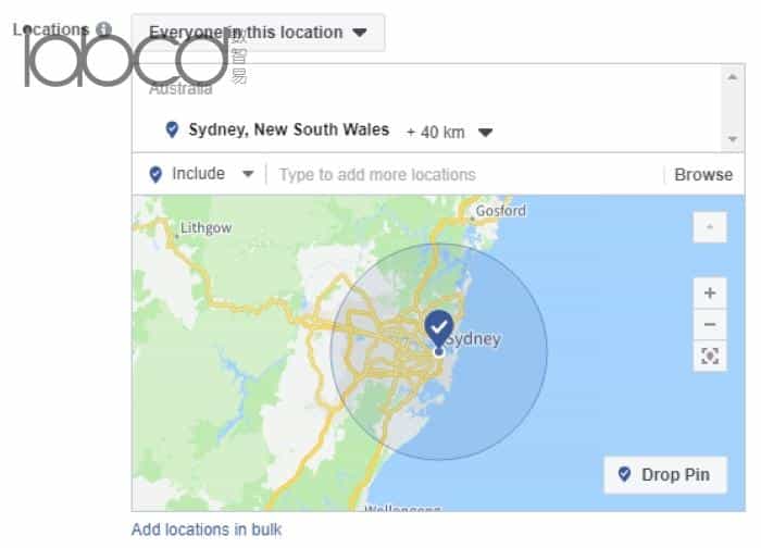 Facebook 廣告位置定位