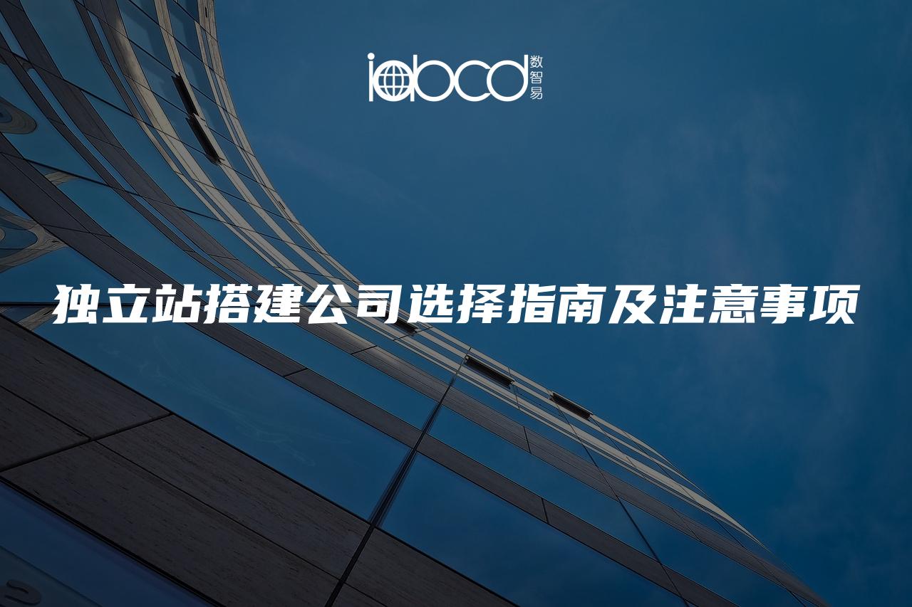 獨立站搭建公司選擇指南及注意事項