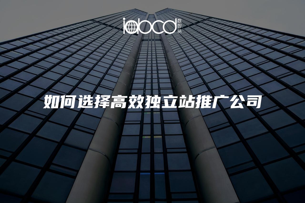 如何選擇高效獨立站推廣公司