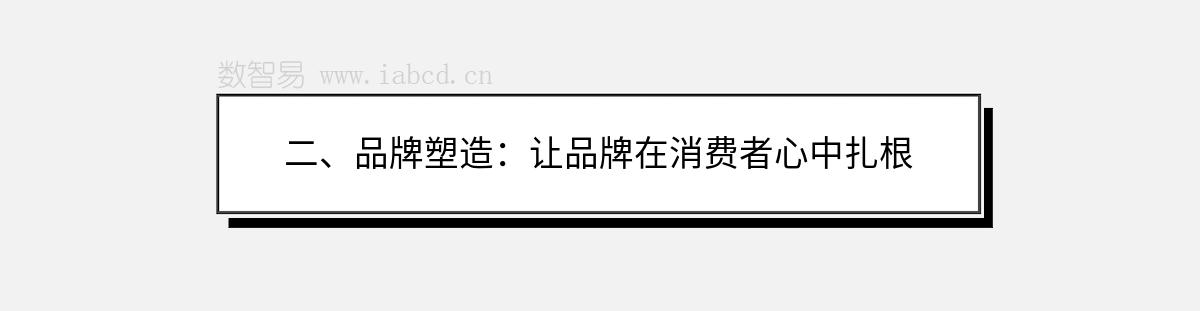 二、品牌塑造：讓品牌在消費(fèi)者心中扎根