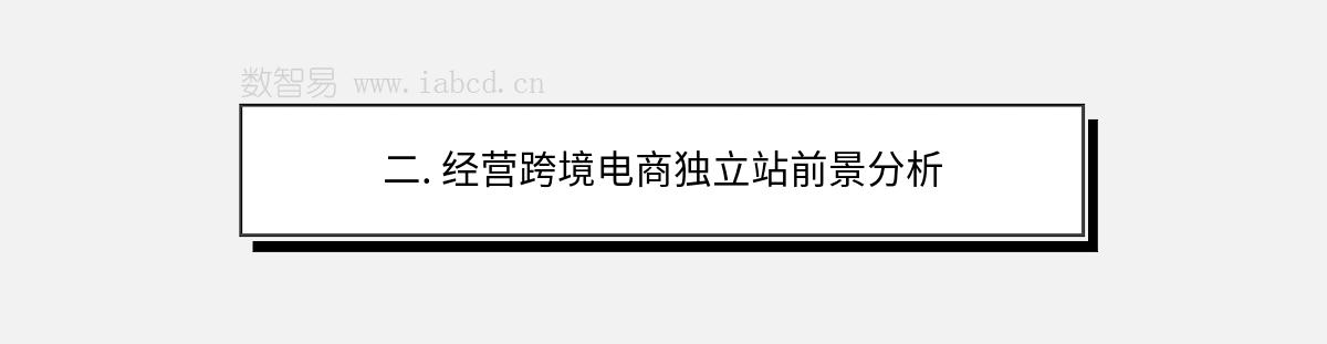 二. 經(jīng)營跨境電商獨立站前景分析