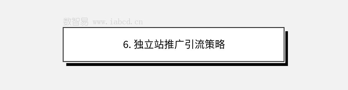 6. 獨(dú)立站推廣引流策略