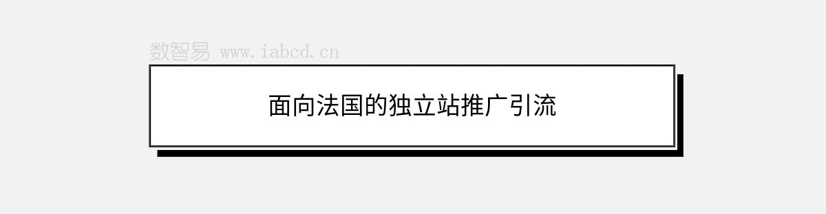 面向法國(guó)的獨(dú)立站推廣引流