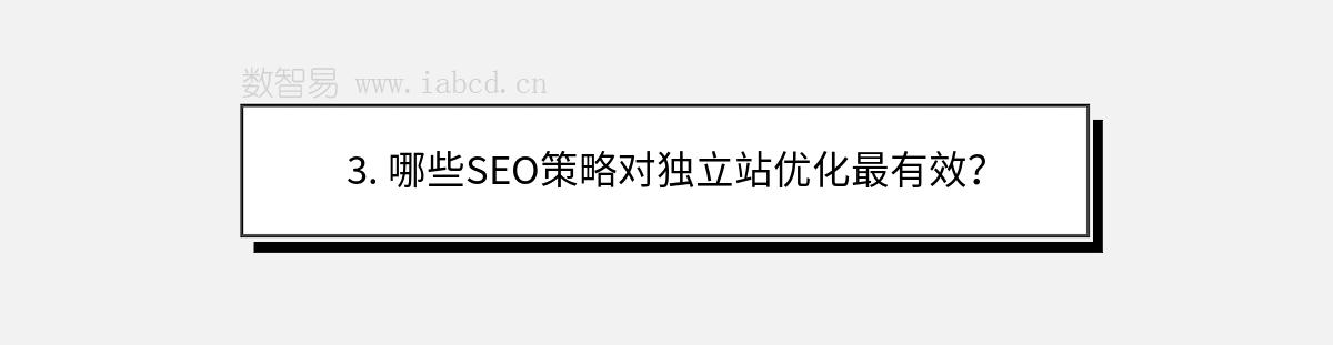 3. 哪些SEO策略對獨立站優(yōu)化最有效？