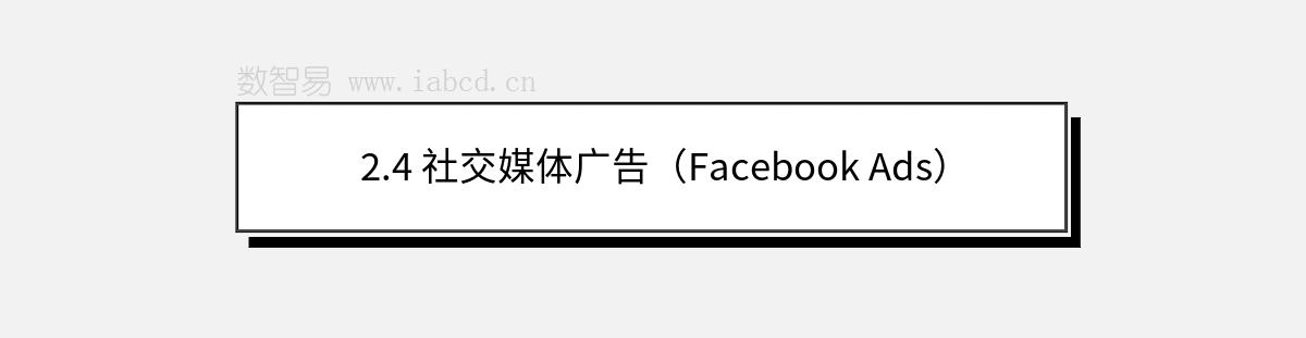 2.4 社交媒體廣告（Facebook Ads）