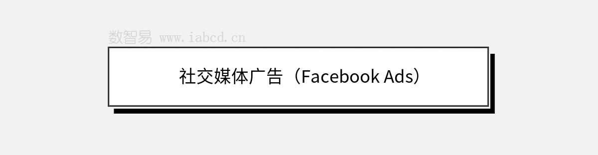 社交媒體廣告（Facebook Ads）