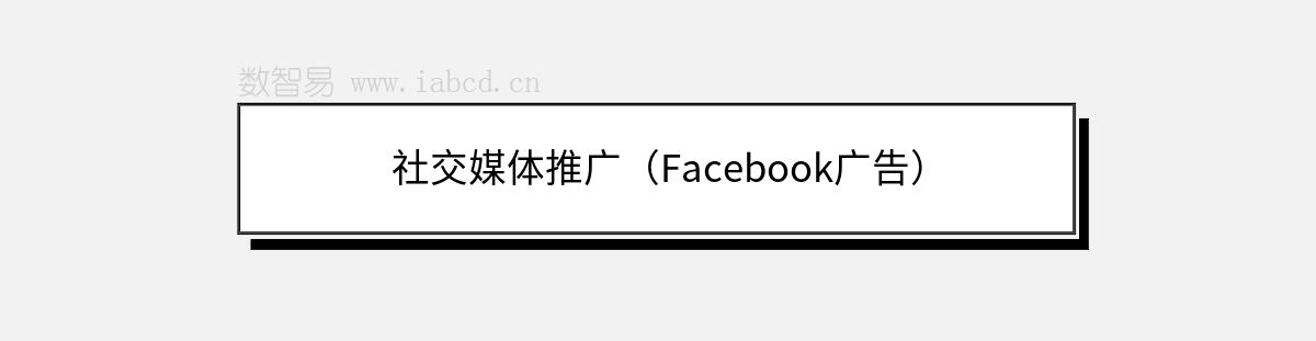 社交媒體推廣（Facebook廣告）