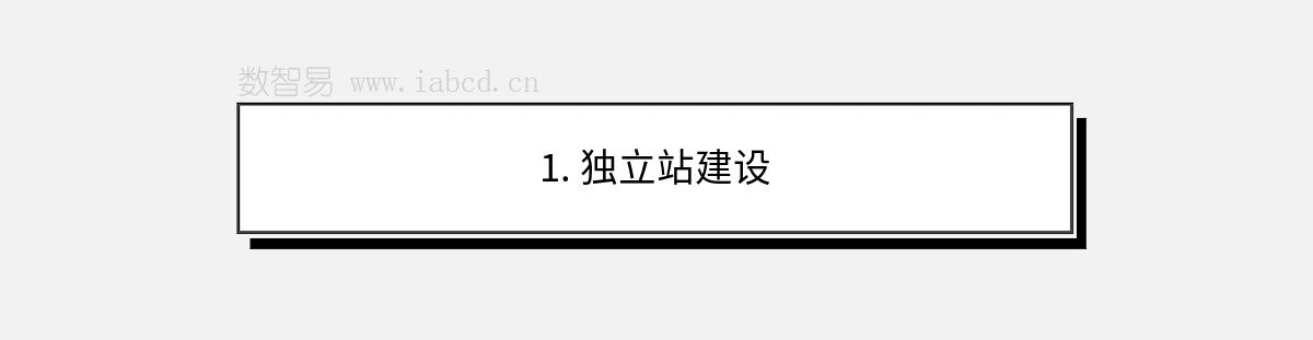 1. 獨立站建設(shè)