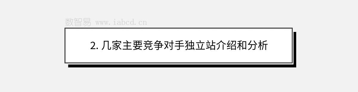 2. 幾家主要競爭對手獨立站介紹和分析