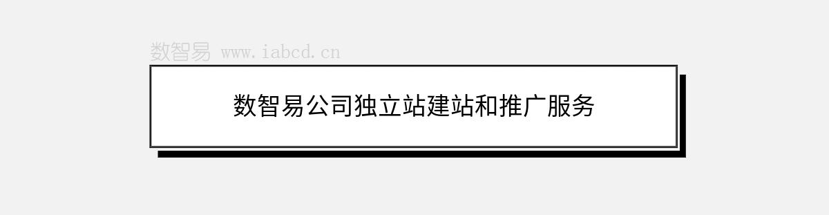 數(shù)智易公司獨(dú)立站建站和推廣服務(wù)