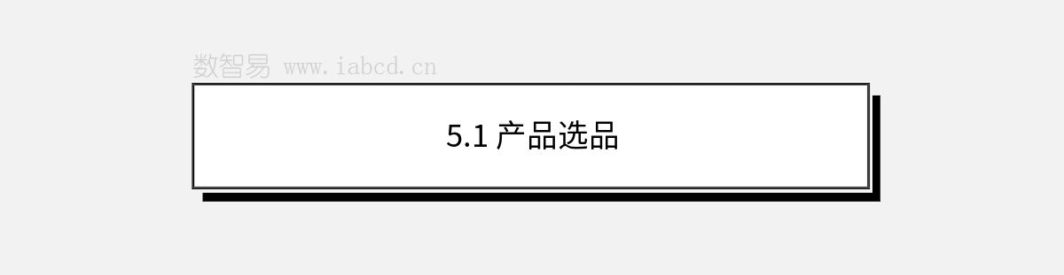 5.1 產(chǎn)品選品