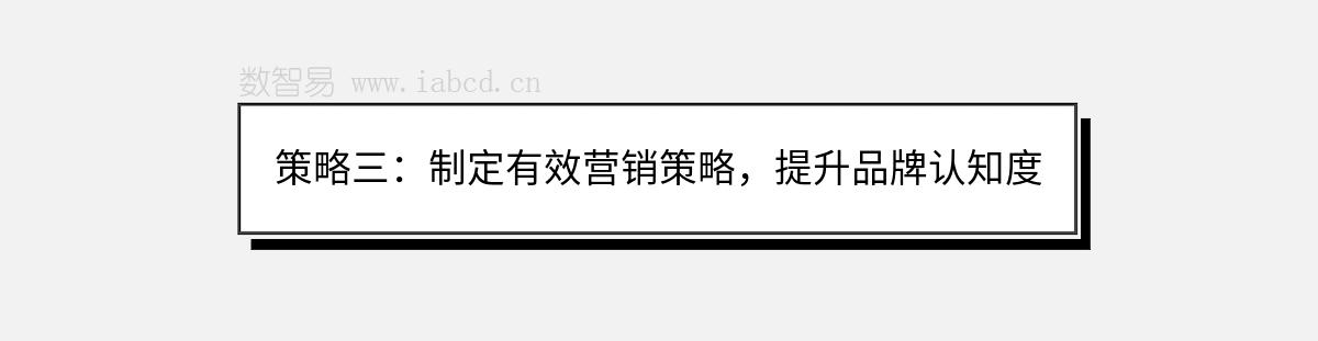 策略三：制定有效營(yíng)銷策略，提升品牌認(rèn)知度