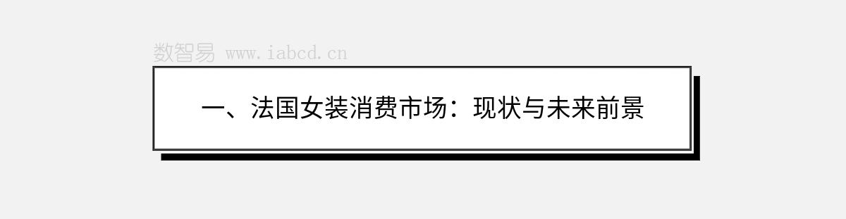 一、法國女裝消費(fèi)市場：現(xiàn)狀與未來前景