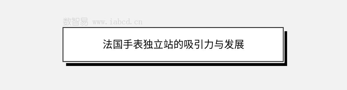 法國手表獨立站的吸引力與發(fā)展