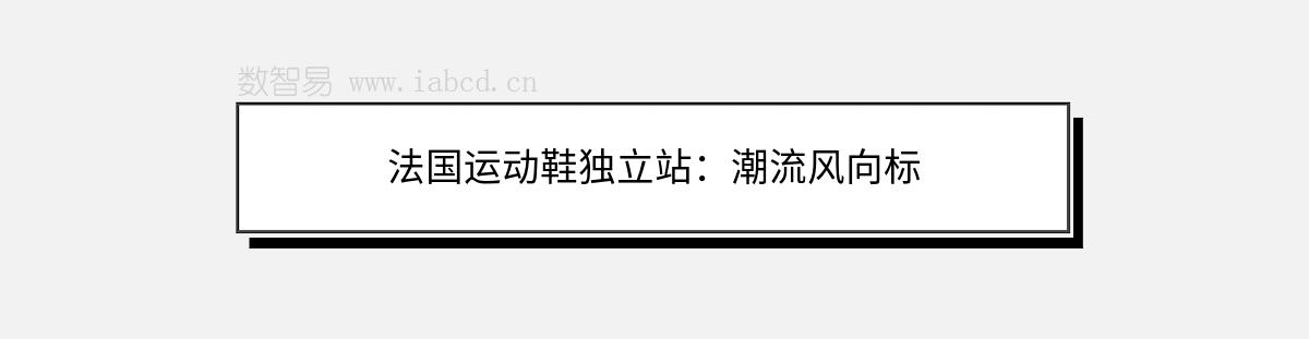 法國運(yùn)動鞋獨(dú)立站：潮流風(fēng)向標(biāo)