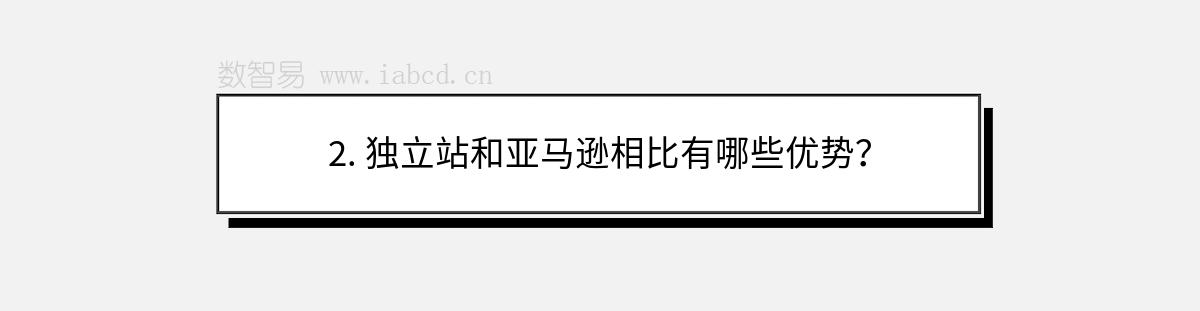 2. 獨(dú)立站和亞馬遜相比有哪些優(yōu)勢(shì)？