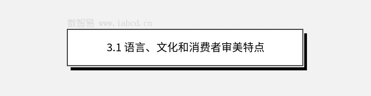 3.1 語言、文化和消費(fèi)者審美特點(diǎn)