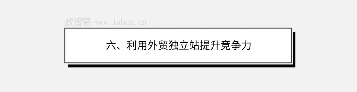 六、利用外貿(mào)獨(dú)立站提升競(jìng)爭(zhēng)力