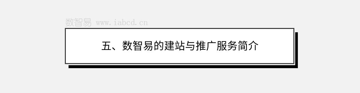 五、數(shù)智易的建站與推廣服務(wù)簡(jiǎn)介