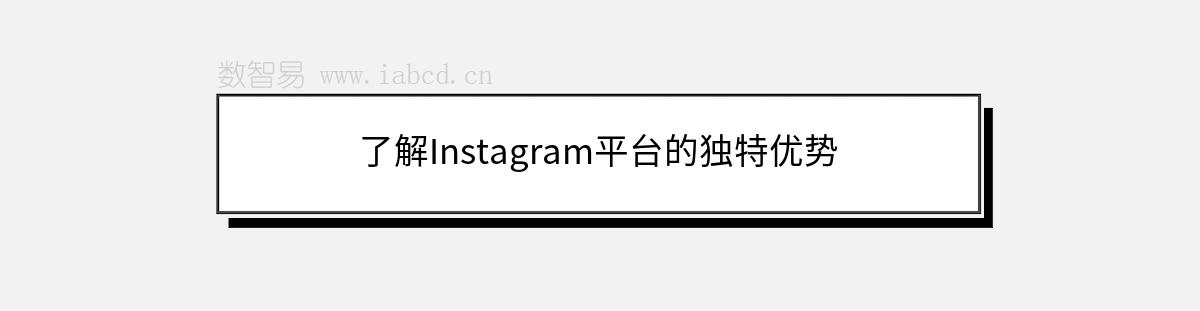 了解Instagram平臺的獨特優(yōu)勢