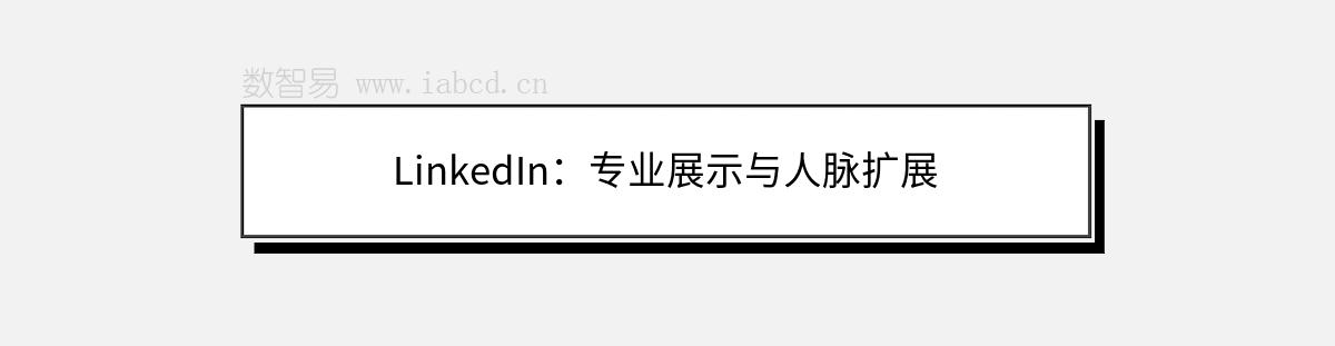 LinkedIn：專業(yè)展示與人脈擴(kuò)展