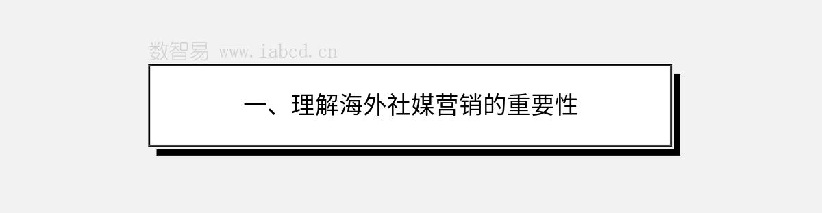 一、理解海外社媒營(yíng)銷的重要性
