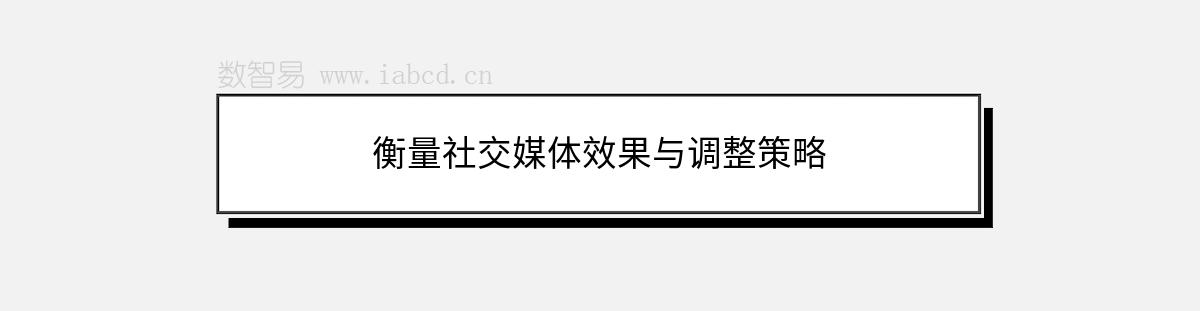 衡量社交媒體效果與調(diào)整策略