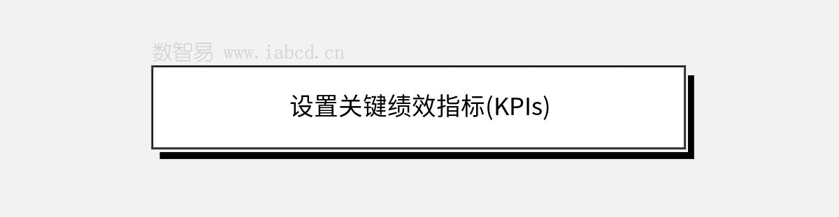 設(shè)置關(guān)鍵績(jī)效指標(biāo)(KPIs)